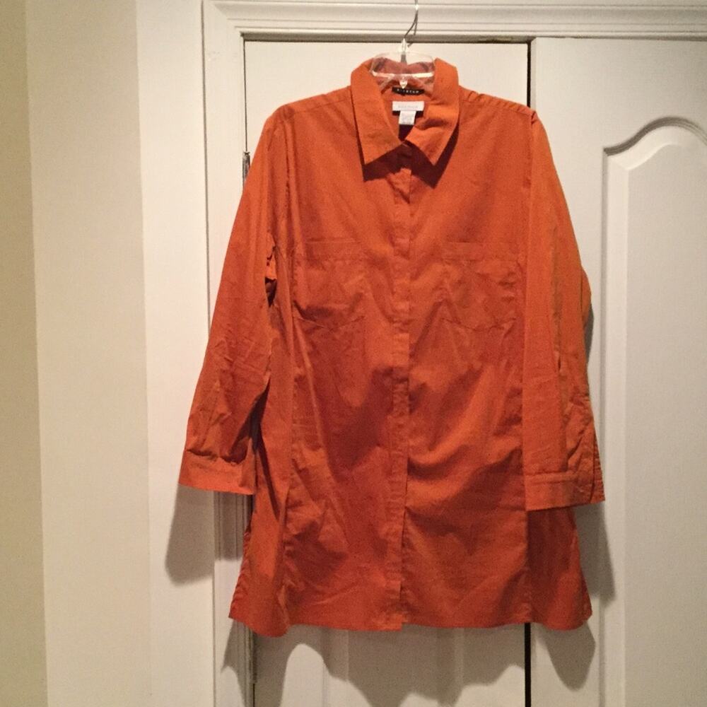 The Avenue 18/20 orange tunic blouse NWOT